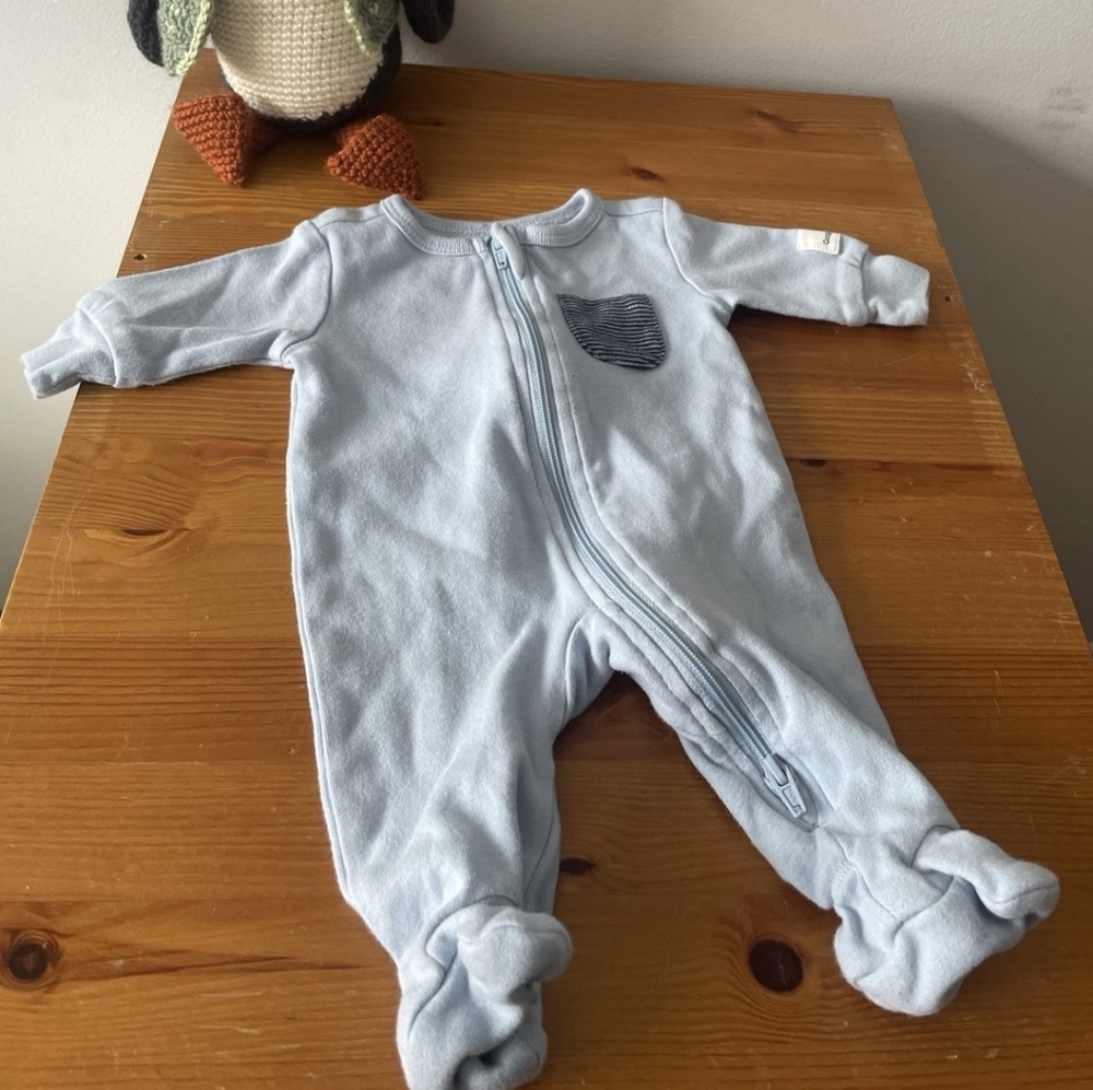 Light Blue Newborn Onesie Pyjamas
